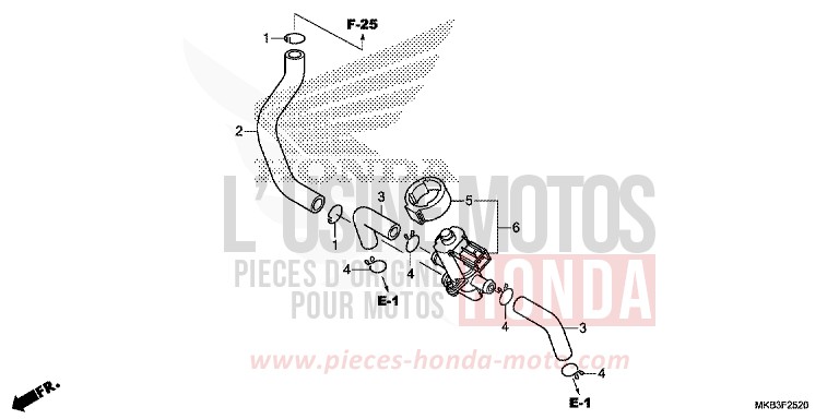 LUFTEINSPRITZ-STEUERVENTIL von CBR1000RR „Fireblade“ GRAPHITE BLACK (NHB01) von 2016